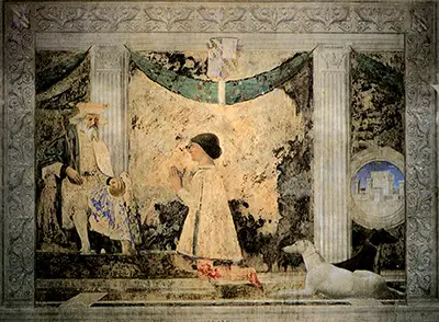 Sigismondo Pandolfo Malatesta Praying in Front of St Sigismund Piero della Francesca